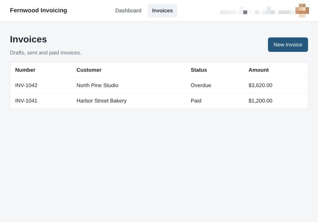 Create a new invoice